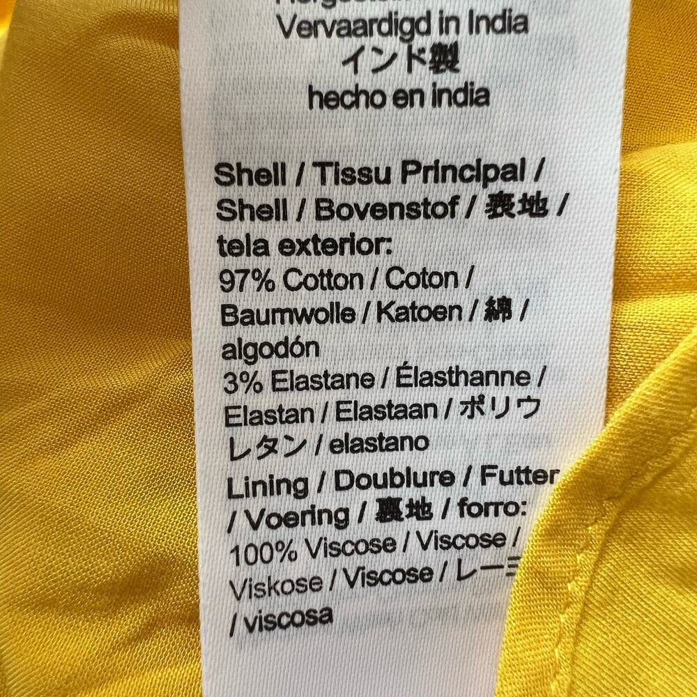 J.Crew Womens A-line Stretch Cotton Poplin Midi Dress Yellow Size 10 New - Picture 6 of 8